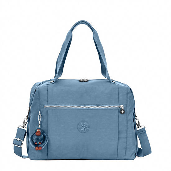 Ferra Weekender Duffel Bag, Blue Eclipse Print, large