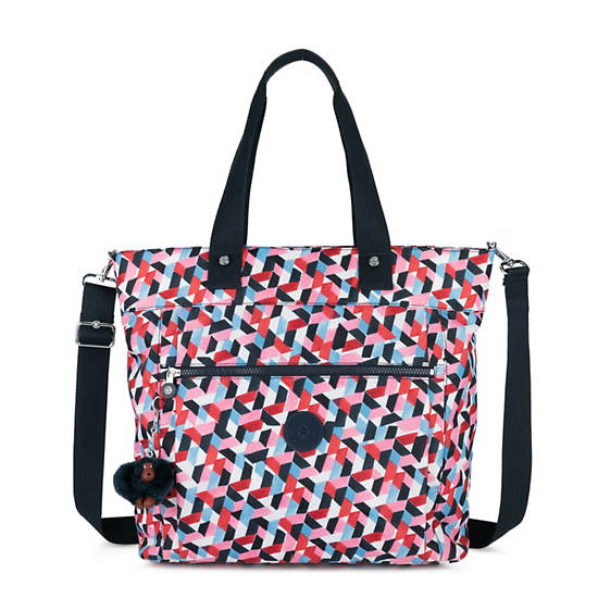 Lizzie Printed 15" Laptop Tote Bag, Forever Tiles, large