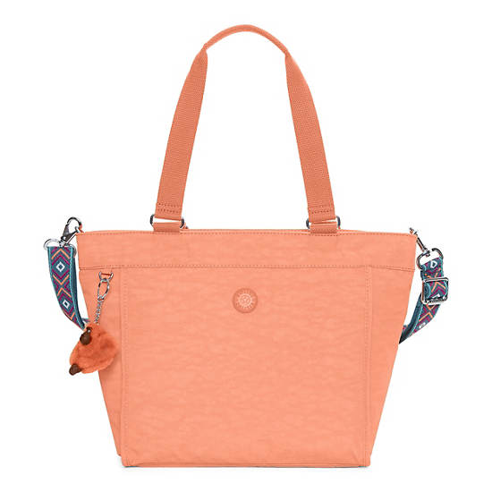 New Shopper Small Tote Bag, Peachy Pink, large