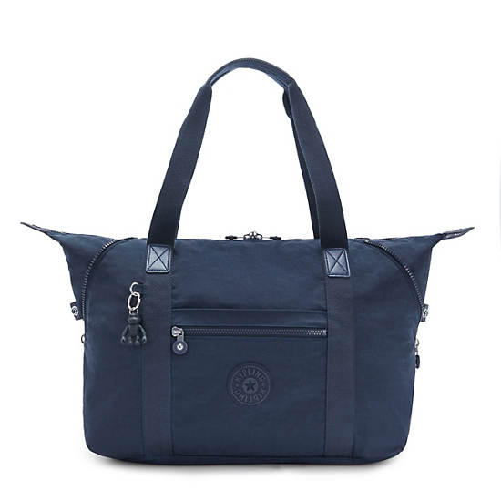 Art Medium Tote Bag, Blue Bleu 2, large