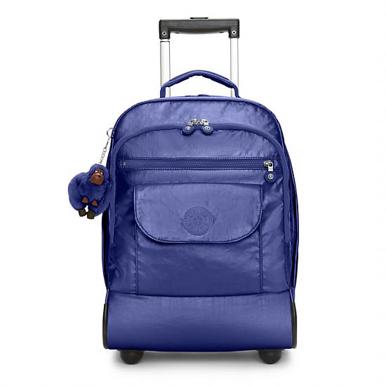 Sanaa Large Metallic Rolling Backpack, Enchanted Purple Metallic, large