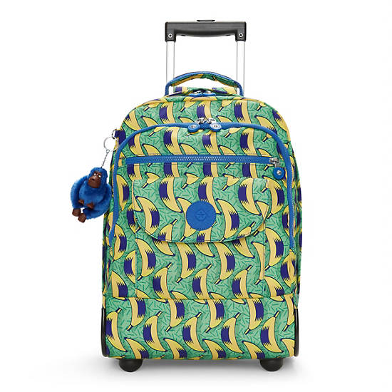 Sanaa Large Printed Rolling Backpack, Starry  Vision Teal, large
