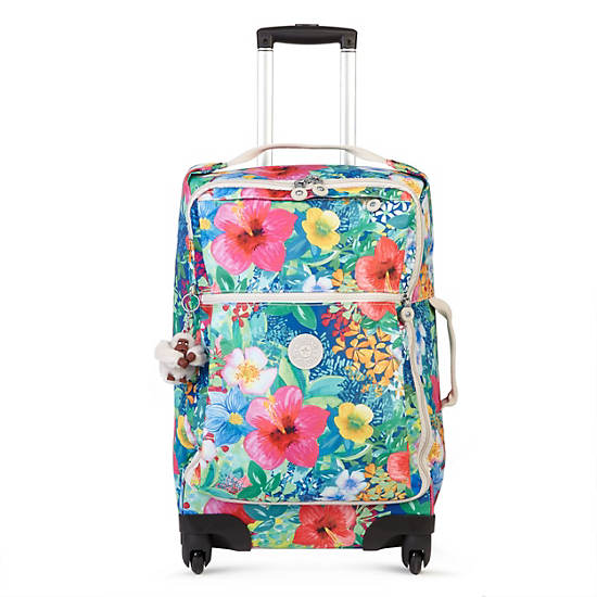 Darcey Small Printed Rolling Luggage, Fresh Teal Hologram, large