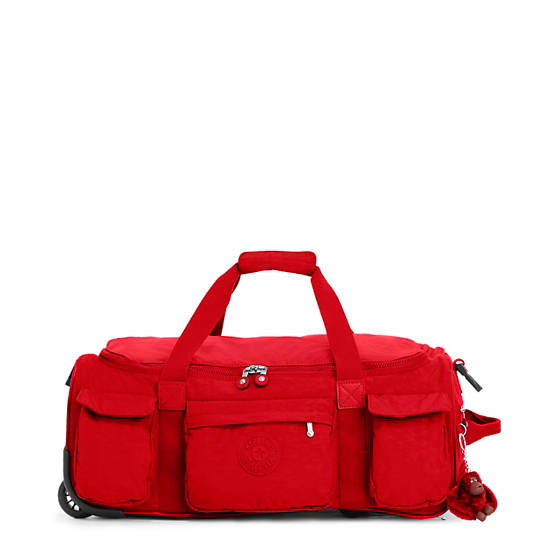 Discover Small Carry-On Rolling Luggage Duffle, Cherry Tonal, large