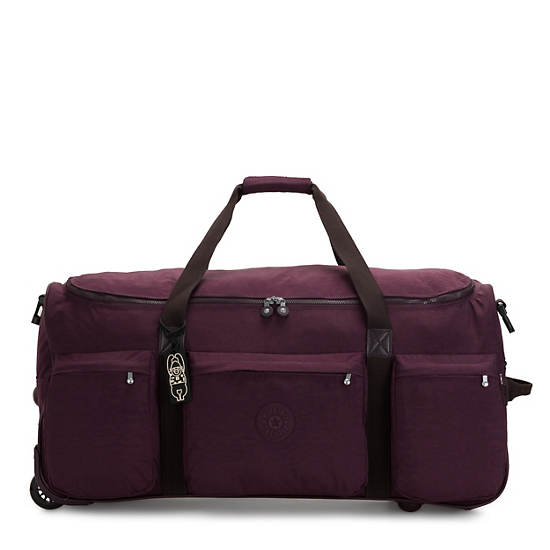 Discover Large Rolling Luggage Duffle, Dark Plum, large
