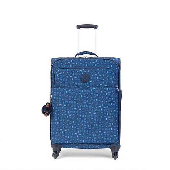 Parker Medium Printed Rolling Luggage, Fantasy Blue Block, large