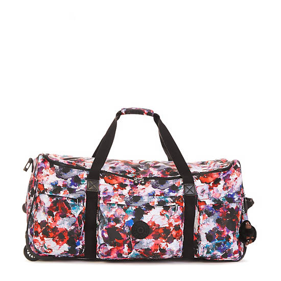 Discover Large Printed Rolling Luggage Duffle Bag - Wild Flower | Kipling