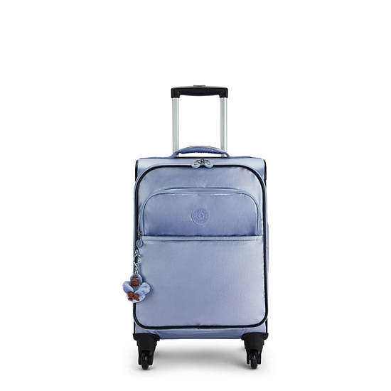 Parker Small Metallic Rolling Luggage, Clear Blue Metallic, large