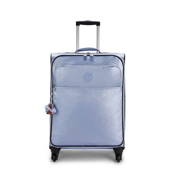 Parker Medium Metallic Rolling Luggage, Clear Blue Metallic, large