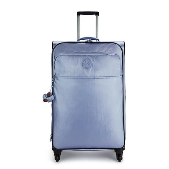 Parker Large Metallic Rolling Luggage, Clear Blue Metallic, large