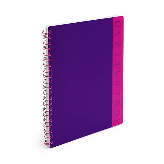 Poppin Three-Subject You Rule Notebook, Grey Lilac Block, large Poppin Three-Subject You Rule Notebook, Grey Lilac Block, large