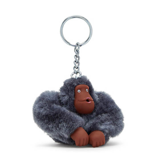 Sven Monkey Keychain, Foggy Grey, large