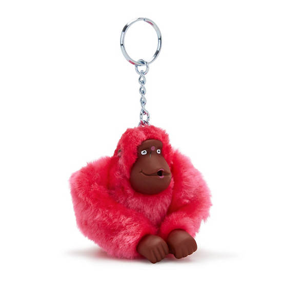 Sven Monkey Keychain, Blooming Pink, large