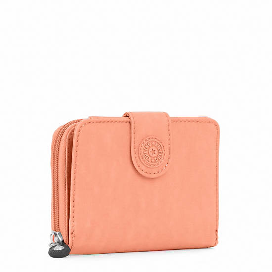 New Money Small Credit Card Wallet, Peachy Pink, large