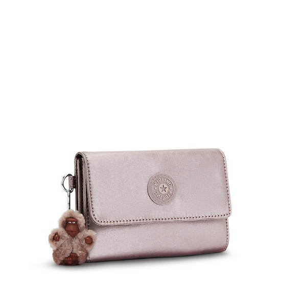 Pixi Medium Metallic Organizer Wallet, Sign Beige Emb, large Pixi Medium Metallic Organizer Wallet, Sign Beige Emb, large