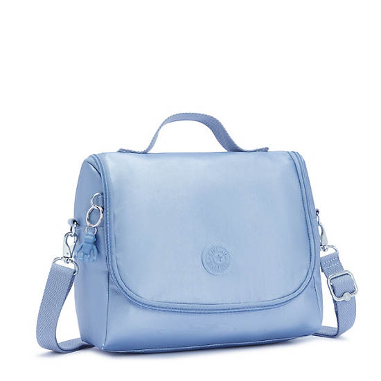 Kichirou Metallic Lunch Bag, Bubble Blue Metallic, large