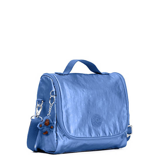 Kichirou Metallic Lunch Bag, Blue Bleu 2, large