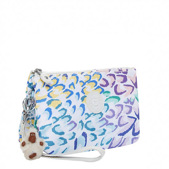 Creativity Extra Large Printed Wristlet, Glossy Lilac, large
