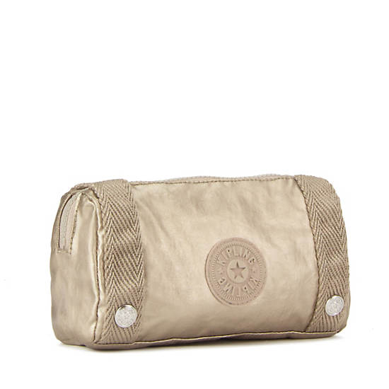 Daviot Metallic Pouch, Hideaway Beige, large Daviot Metallic Pouch, Hideaway Beige, large