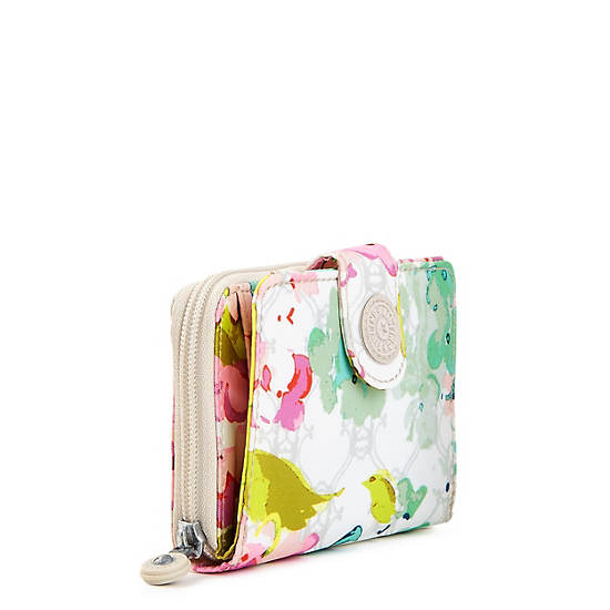 New Money Small Printed Credit Card Wallet, Luscious Florals White, large