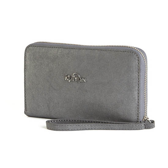 Morrie Wristlet Wallet, Alabaster Tonal Zipper, large