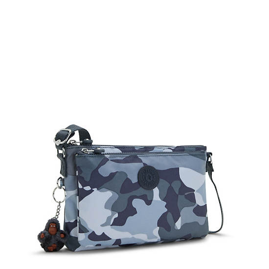 Mikaela Printed Crossbody Bag, Cool Camo Grey, large