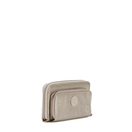 Stella Metallic Continental Wallet, Artisanal K Embossed, large Stella Metallic Continental Wallet, Artisanal K Embossed, large