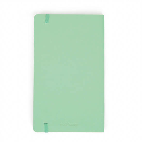 Poppin Medium Soft Paper Cover Notebook, Seaweed Green Blue, large