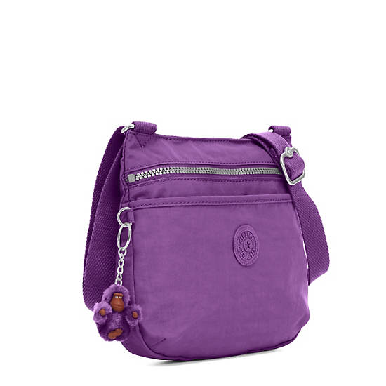 Emmylou Crossbody Bag, Purple Feather, large