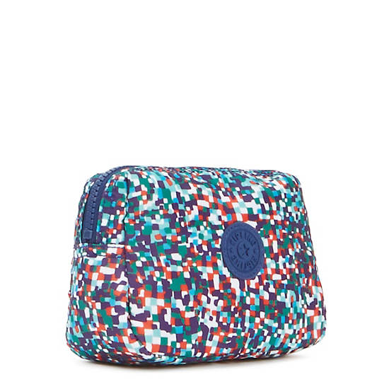 Mandy Printed Pouch, Juniper Teal, large