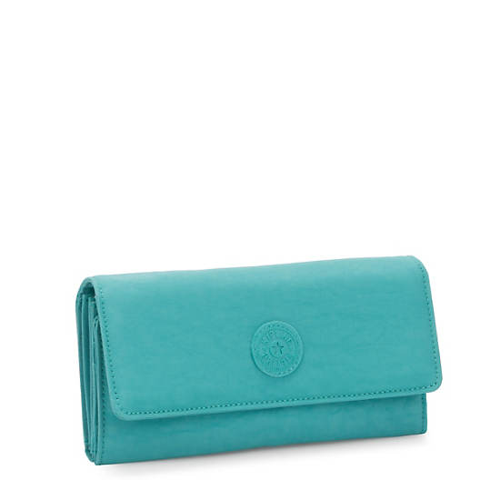 New Teddi Snap Wallet, Seaglass Blue, large