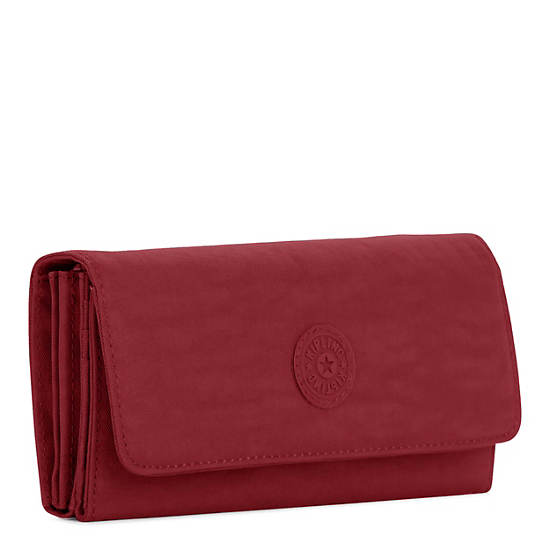New Teddi Snap Wallet, Brick Red, large