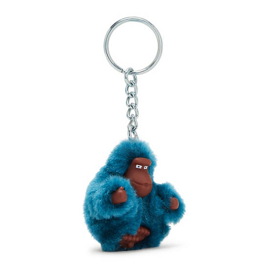 Sven Extra Small Monkey Keychain, Twinkle Teal, large