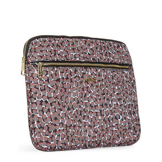 Junya II Printed 15" Laptop Sleeve, Dusty Taupe CB, large Junya II Printed 15" Laptop Sleeve, Dusty Taupe CB, large