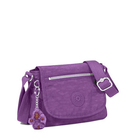 Sabian Crossbody Mini Bag, Purple Feather, large
