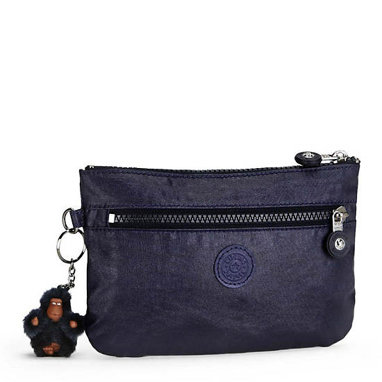 Ness Embossed Small Pouch, Cosmic Navy, large