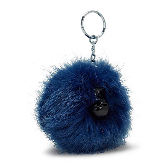 Pompom Monkey Keychain, Sunset Stripes, large