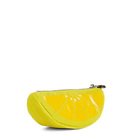 Lemon Pencil Case, Aqua Confetti, large