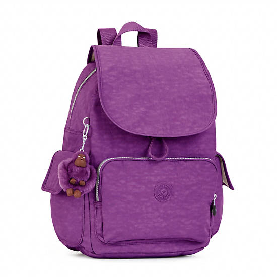Ravier Medium Backpack, Purple Feather, large