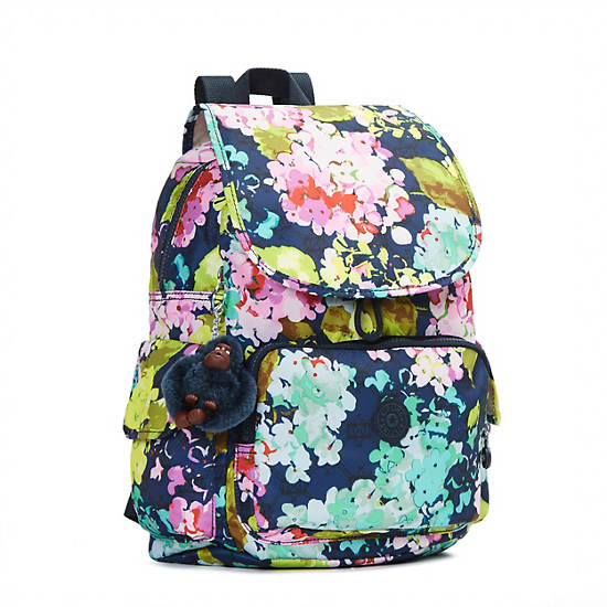Ravier Medium Printed Backpack, Poppy Floral, large