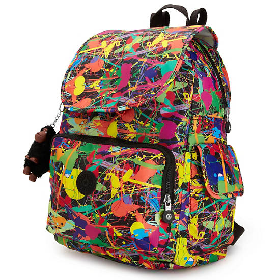 Ravier Medium Printed Backpack, Disco Glam, large