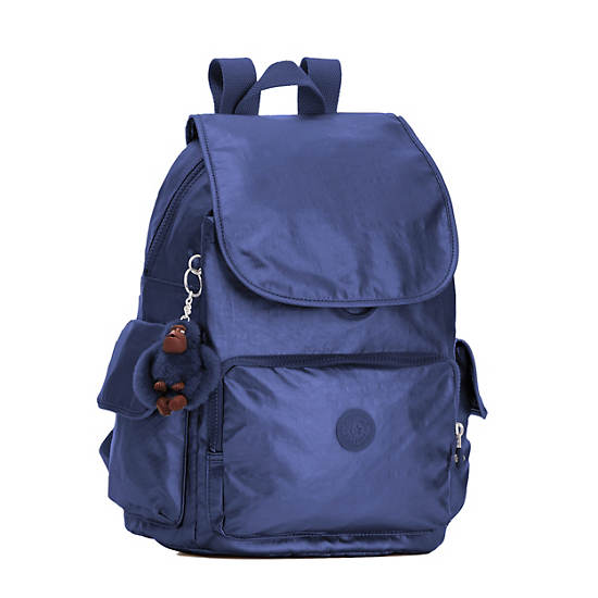Ravier Medium Metallic Backpack, Enchanted Purple Metallic, large