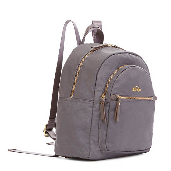 Alina Embossed Backpack, Rose Black, large Alina Embossed Backpack, Rose Black, large