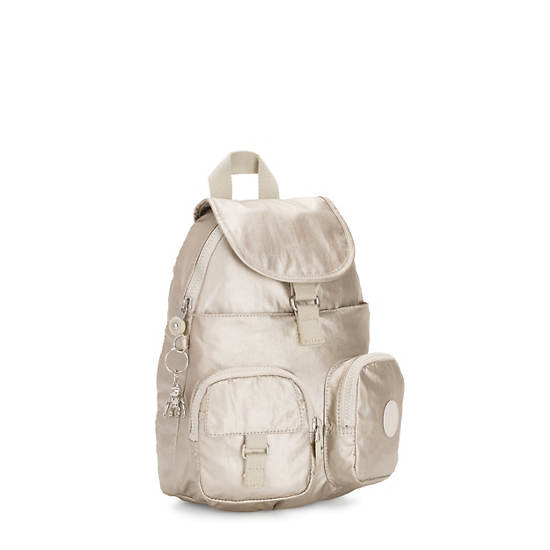 Lovebug Small Metallic Backpack, Cloud Metal, large