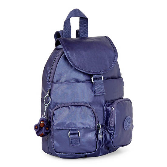 Lovebug Small Metallic Backpack, Enchanted Purple Metallic, large
