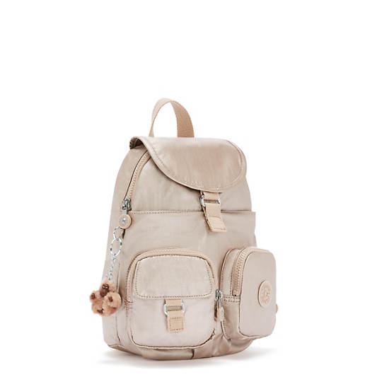 Lovebug Small Metallic Backpack, Quartz Metallic, large