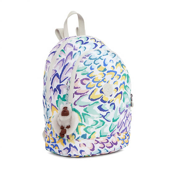 Yaretzi Small Printed Backpack, Glossy Lilac, large