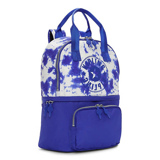 Declan Printed Gym Tote Backpack, Mariposa Wind Sapphire, large