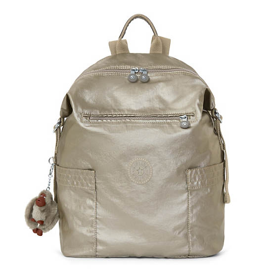 Cherry Metallic Backpack, Artisanal K Embossed, large Cherry Metallic Backpack, Artisanal K Embossed, large