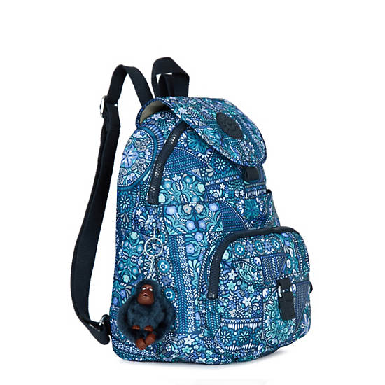 Queenie Small Printed Backpack, Eager Blue, large